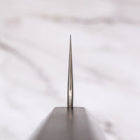 Hayabusa Santoku VG-10 Tsuchime Damascus Ebony 180mm (7.1") - choil shot