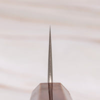 Hokiyama Gyuto SRS13 Migaki 210mm (8.3") is a knife suitable for professional users and home cooks who like low-maintenance knives that offer excellent cutting performance and edge retention, while still being fairly easy to resharpen. Fitted with a unique traditional Japanese handle from oak wood.