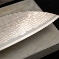 Hokiyama Santoku 440C Damascus 170mm (6.7") - BLADE