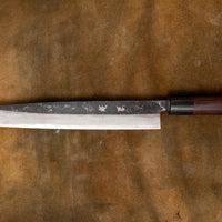 Kajiwara Sujihiki Aogami # 2 Kuro-uchi Damascus 270mm (10.6")