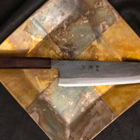 Kokugei Gyuto Aogami #1 Kuro-uchi Ebony 210mm is a multi-purpose Japanese kitchen knife, suitable for preparing meat, fish and vegetables.