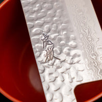 Kotetsu nakiri VG-10 Damascus 160mm pakkawood Japanese kitchen knife