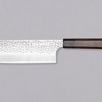 Kouhei-Shinmatsu ZDP-189 Nakiri Silver comes as the culmination of a decade’s worth of expertise and mastery of Japanese knife forging, passed down through generations within the Suncraft smithy. ZDP-189 steel knives are extremely rare and are made by Suncraft specifically for SharpEdge.