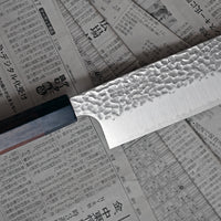 Kouhei-Shinmatsu ZDP-189 Nakiri Silver comes as the culmination of a decade’s worth of expertise and mastery of Japanese knife forging, passed down through generations within the Suncraft smithy. ZDP-189 steel knives are extremely rare and are made by Suncraft specifically for SharpEdge.