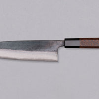 Kumokage Santoku Aogami #2 Kuro-uchi Damascus 180mm (7.1") - octagon_2