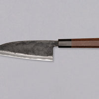 Discover the Kurokaze Ryo-Deba Aogami #2 Kuro-uchi 165mm – a robust, double-bevel deba knife crafted for fish enthusiasts and chefs alike. Unlike traditional single-bevel debas, this Ryo-Deba is easier to sharpen and ideal for tackling tough tasks, from slicing through large fish bones to handling chicken. Designed with a symmetrical blade, it’s perfect for both right- and left-handed users. Built for serious kitchen work, this durable knife is a must-have for professionals and skilled home cooks, especiall