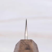 Kurosaki Petty Gekko VG-XEOS Migaki 130mm (5.1")_3 Kurosaki Petty from the Gekko line is another special blade from the hands of a talented young master blacksmith Yu Kurosaki. The minimalistic blade is treated to a high polish − hence the name Gekkō (月光), moonlight in Japanese. Made from VG-XEOS steel (61 HRC), it has excellent resistance to wear and corrosion.