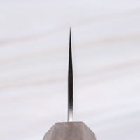 Kurosaki Nakiri Gekko VG-XEOS Migaki 165mm (6.5")_3 Kurosaki Nakiri from the Gekko line is another uniquely looking blade from the hands of a talented young master blacksmith Yu Kurosaki. The minimalistic, lightweight blade is treated to a high polish. The secret of this knife lies in a new VG-XEOS steel (61 HRC), which has excellent resistance to wear and corrosion.