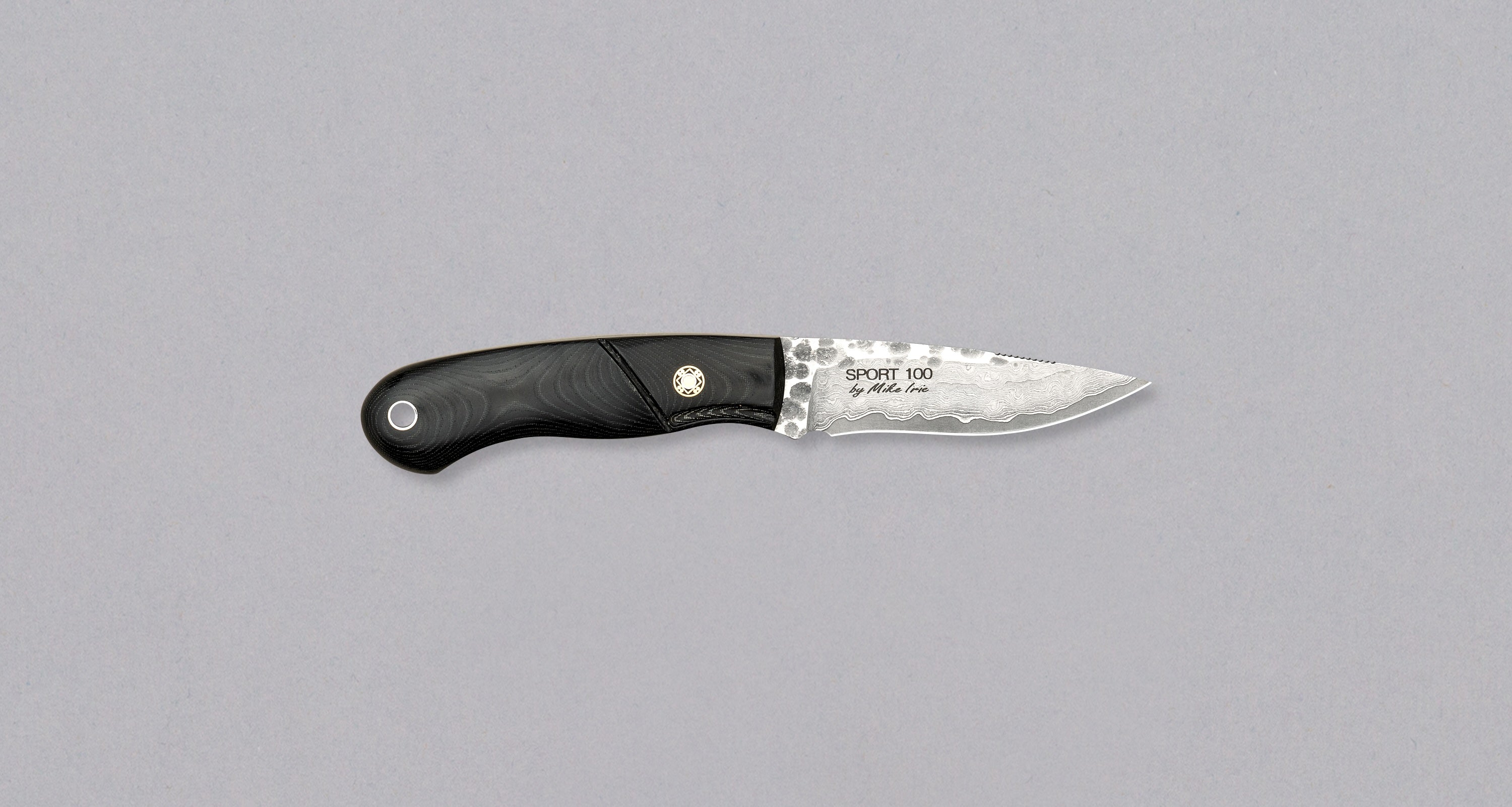 Mcusta Mike Irie Sport 100 Damascus VG-10 Black Micarta Fixed