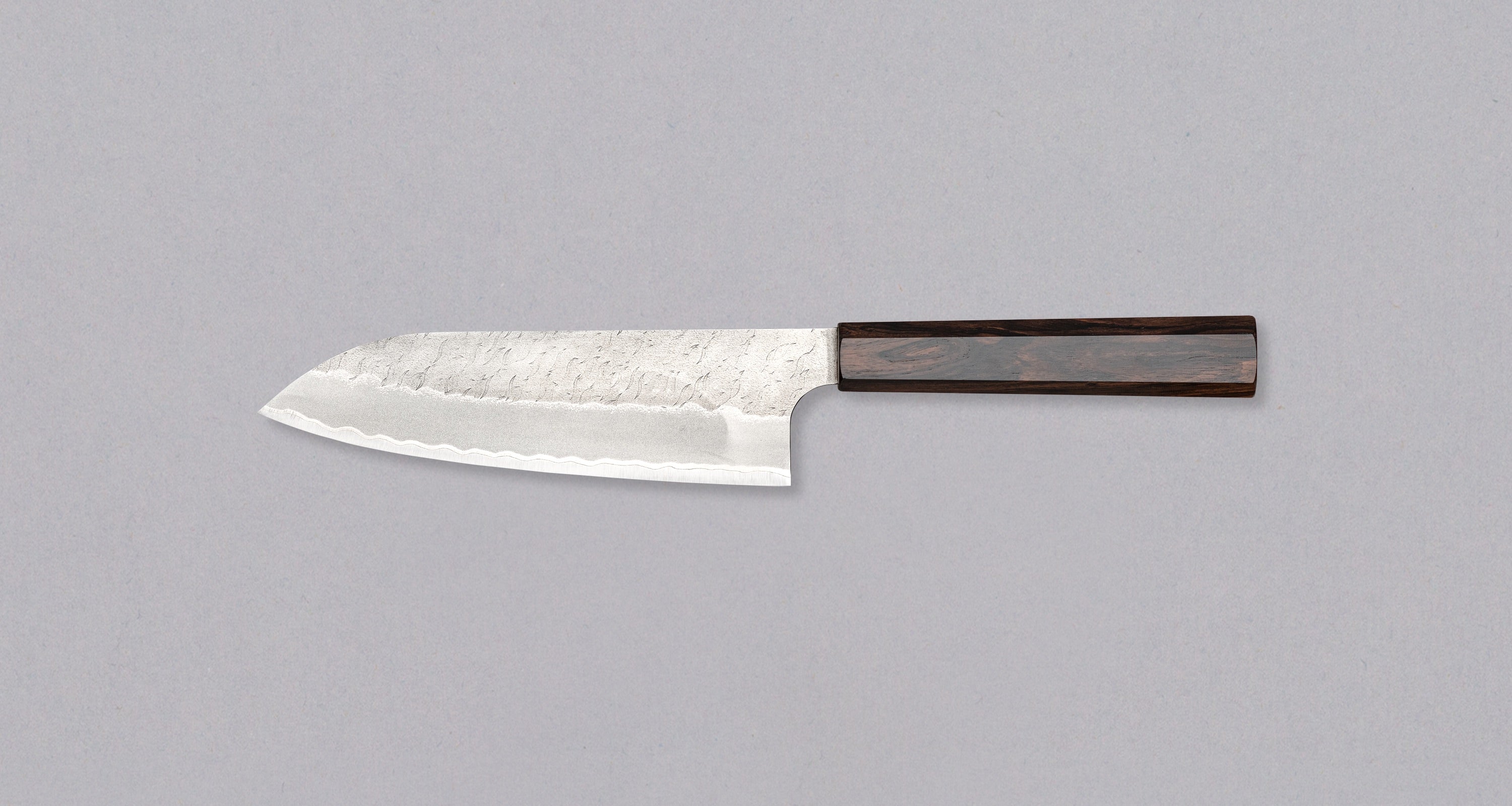 Nigara Santoku Aogami Super Migaki Tsuchime 180mm (7.1