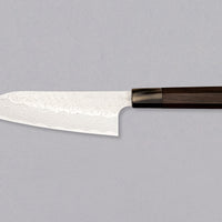 Nigara Santoku STRIX Damascus Tsuchime Wa Rosewood 180mm (7.1")