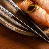 Kawai Essstäbchen — Seigaiha Blau