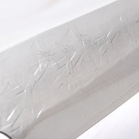 Unique tsuchime pattern. Saji Gyuto SRS13 Tsuchime 240mm (9.4") is a multi-purpose Japanese kitchen knife, suitable for preparing meat, fish, and vegetables. It’s a truly out-of-this-world piece of knifemaking. Its heart was forged out of SRS13, a high-speed powder steel, renowned for its high hardness and excellent corrosion resistance.