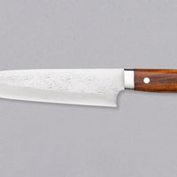 Saji Gyuto SRS13 Tsuchime 240mm (9.4") is a multi-purpose Japanese kitchen knife, suitable for preparing meat, fish, and vegetables. It’s a truly out-of-this-world piece of knifemaking. Its heart was forged out of SRS13, a high-speed powder steel, renowned for its high hardness and excellent corrosion resistance.