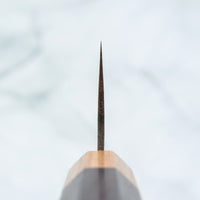 Saji Santoku VG-10 Gold RWO 165mm is a versatile Japanese kitchen knife suitable for preparing meat, fish and vegetables. However, it would be an injustice to call it just a kitchen knife, as it is a remarkable example of blacksmith's craftsmanship - from its unique design to its very specific features.