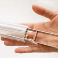 This medium version of the Julienne peeler, SSK-13, from Japanese manufacturer Suncraft is made of very sharp, precise, and thin stainless steel. A Julienne peeler is a quick and safe tool for making thin julienne strips of vegetables, especially harder veggies like carrots, zucchini, potatoes, sweet potatoes, etc. Great for making garnishes, salad toppings, stir-fries, potato hash browns, citrus zest, and more. Total length: 190mm (7.5")