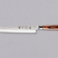 Tamahagane "TSUBAME" Sashimi-Slicer 210mmTamahagane Tsubame Slicer knife is primarily intended for long pulls and precise cuts of meat and fish. The 210mm (8.3") version is the shortest of the slicers, designed for small to medium-sized fish and pieces of meat. A matte blade finish, featured with the core VG-5 steel hardened to 61 HRC.