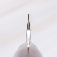 Tamahagane "TSUBAME" Sashimi-Slicer 210mmTamahagane Tsubame Slicer knife is primarily intended for long pulls and precise cuts of meat and fish. The 210mm (8.3") version is the shortest of the slicers, designed for small to medium-sized fish and pieces of meat. A matte blade finish, featured with the core VG-5 steel hardened to 61 HRC.