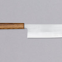 Extreme sharpness will make this Tsunehisa SRS13 Nakiri Oak a true kitchen slayer where no veggies will stand a chance. High performance steel, clean Japanese design, low maintenance and a price you don't have to break the bank to buy one makes this nakiri a real bargain.