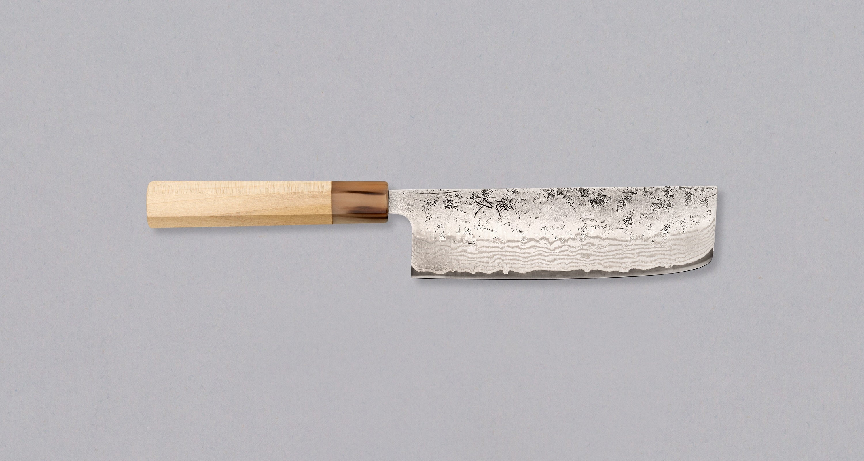衛生日用品 NAGAKASHI Tsunehisa Nakiri Swedish Steel Damascus Washiji 170mm (6.7