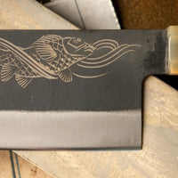 Yoshida nakiri takefu suj 2 kuro uchi 165mm koi fish 0s0106091954 Japanese kitchen knife