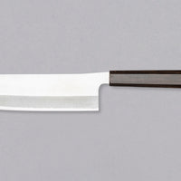 Kurosaki Nakiri Gekko from the Gekko line is the work of a talented master blacksmith Yu Kurosaki. The minimalistic, lightweight, perfectly balanced blade is treated to a high polish. The knife features new VG-XEOS steel (61 HRC), which has excellent resistance to wear and corrosion, and is fitted with an oak handle.