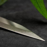 Kurosaki Sujihiki Gekko from the Gekko line is the work of a talented master blacksmith Yu Kurosaki. The minimalistic, lightweight, perfectly balanced blade is treated to a high polish. The knife features new VG-XEOS steel (61 HRC), which has excellent resistance to wear and corrosion, and is fitted with an oak handle.