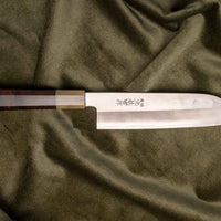 ZDP-189 Santoku Silver Ebony Blond Buffalo 180mm (7.1")