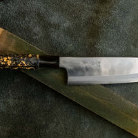 ZDP-189 Santoku Silver Gold Carbon 180mm (7.1")