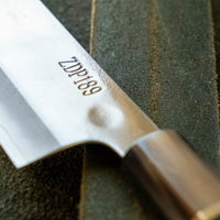 ZDP-189 Santoku Silver Gold Carbon 180mm (7.1")