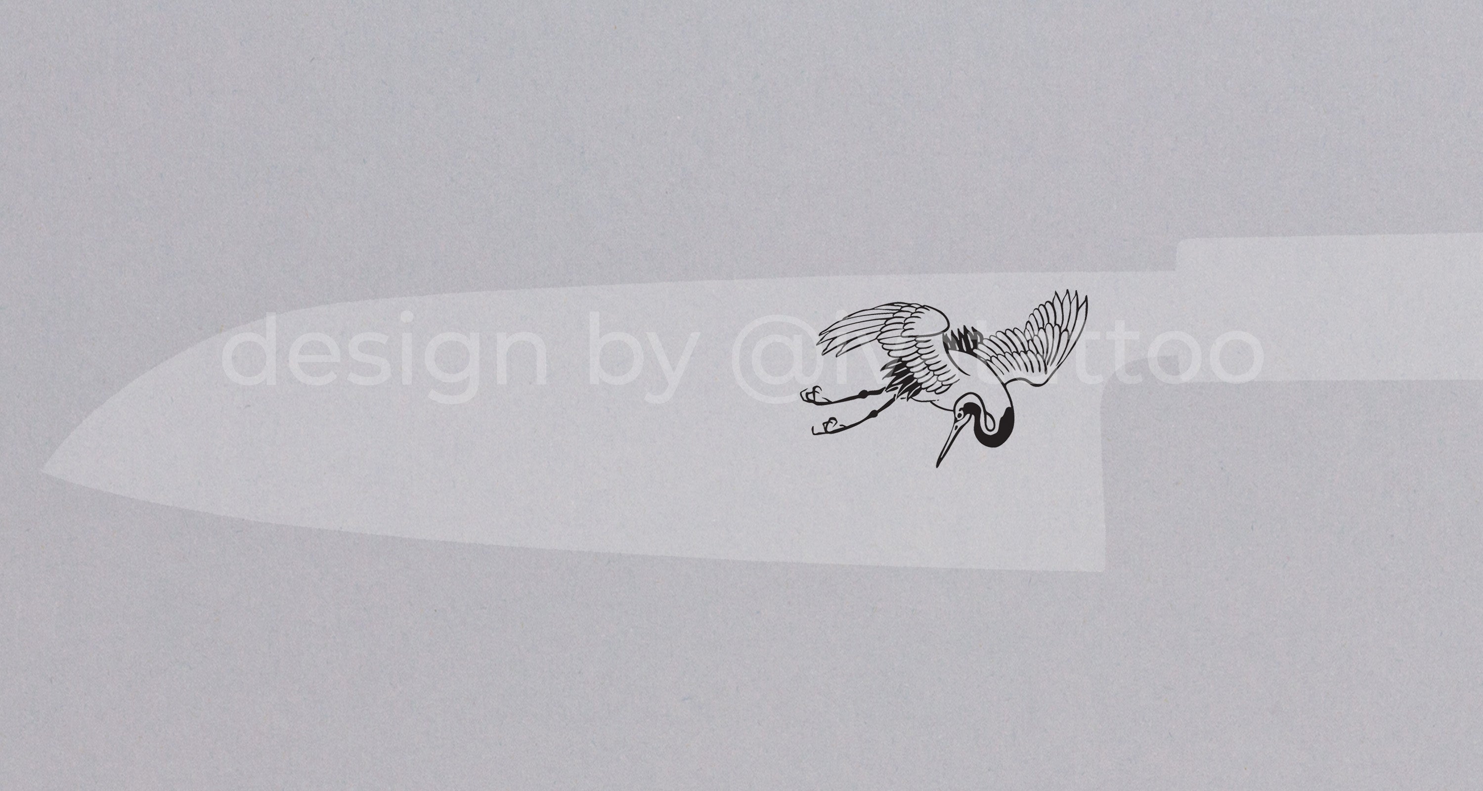 Crane Engraving on the Blade [service] – SharpEdge