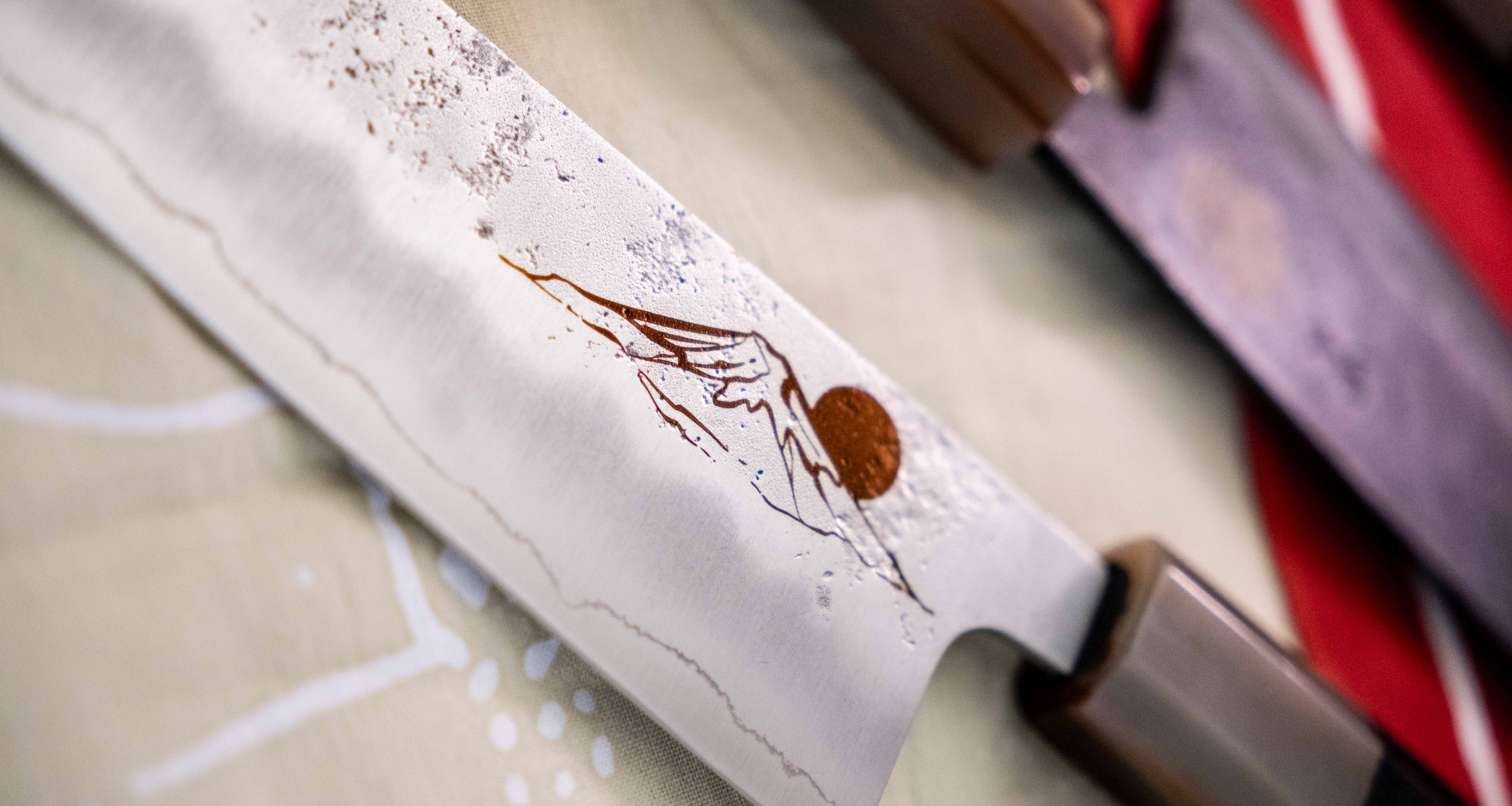 Mt Fuji Engraving on the Blade [service] – SharpEdge
