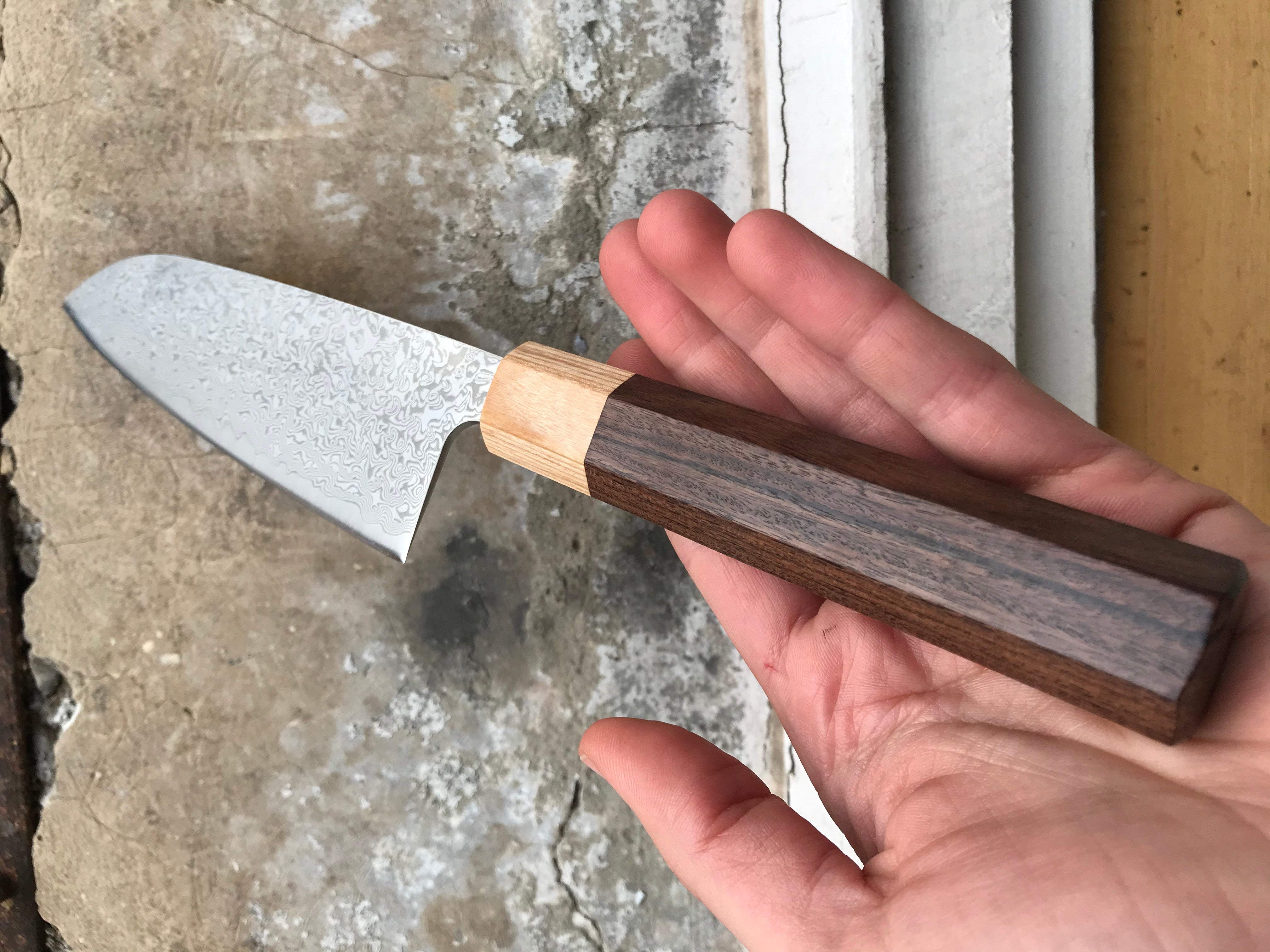 Tsunehisa Santoku SLD Damascus 165mm (6.5