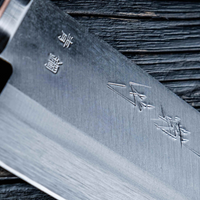 Kawamura Aoki Santoku Black 165mm (6.5")_2