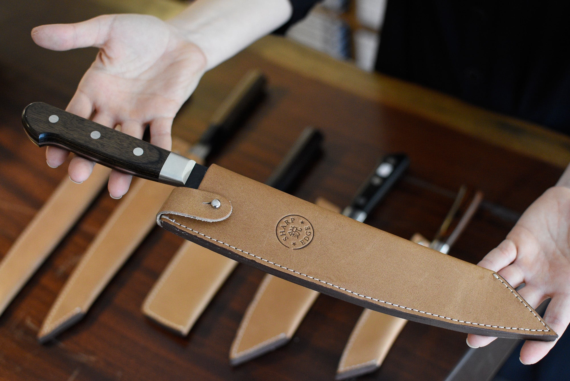 Leather Saya Gyuto [knife sheath] - 240mm (9.5) – SharpEdge
