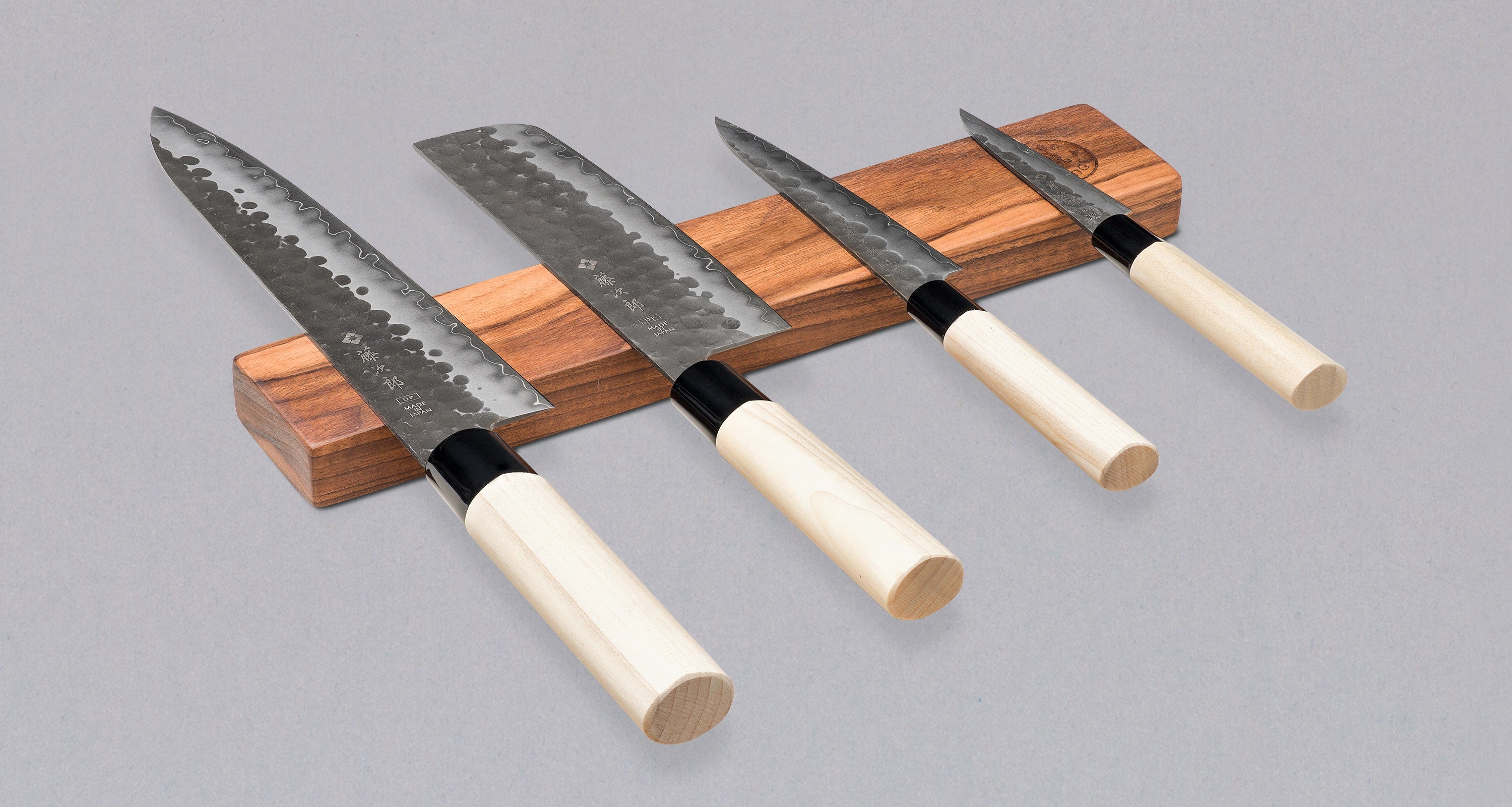 Leather & Oak Magnetic Knife Block 