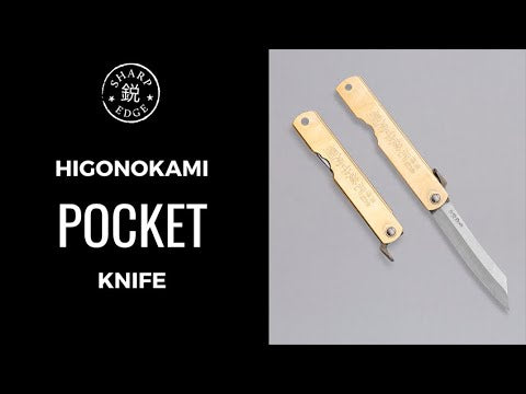 Higonokami Pocket Knife BRASS 80mm (3.14")