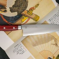 Seki Kotetsu Santoku VG-10 Migaki 180 mm (7.1") [red pakkawood]