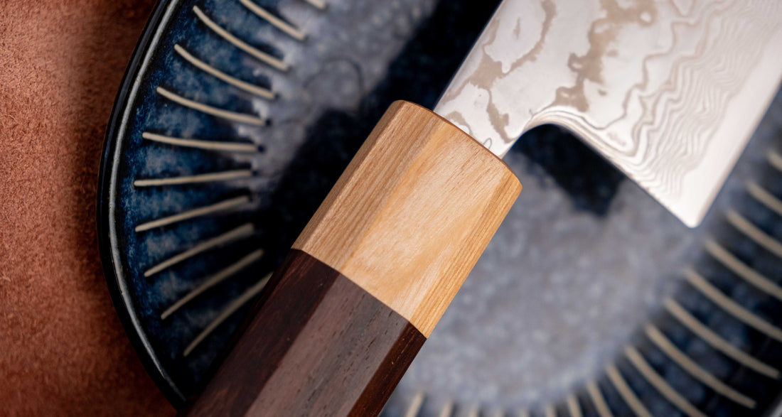 Tsunehisa Santoku SLD Damascus 165mm (6.5") [Rosewood-Cedar]