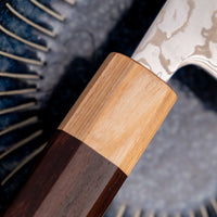 Tsunehisa Santoku SLD Damascus 165mm (6.5") [Rosewood-Cedar]