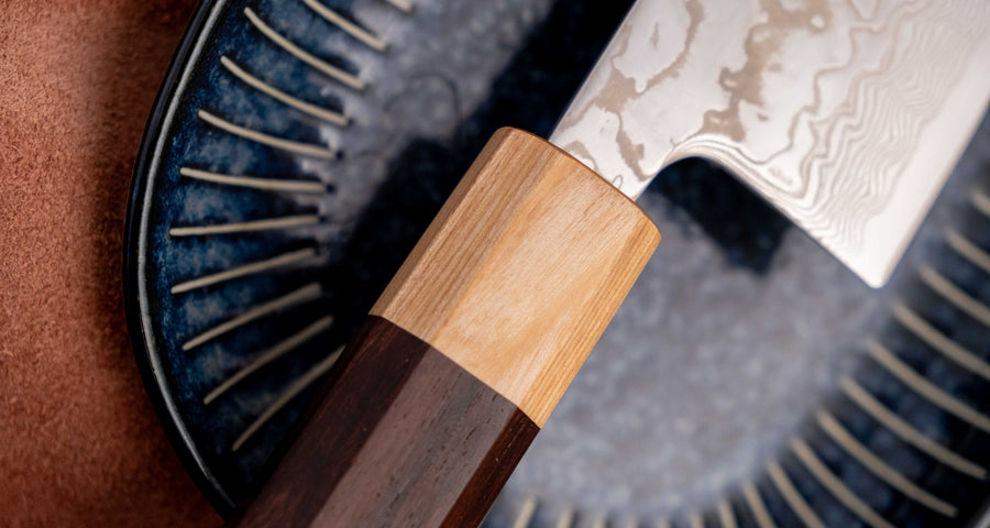 Tsunehisa Santoku SLD Damascus 165mm (6.5") [Rosewood-Cedar]