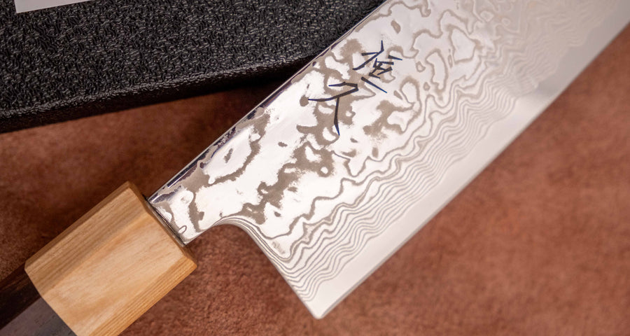 Tsunehisa Santoku SLD Damascus 165mm (6.5") [Rosewood-Cedar]