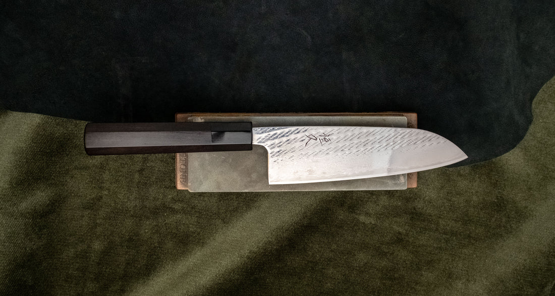 Tsunehisa Santoku Ginsanko Nawame Damascus 170mm (6.7")