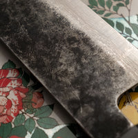 Tanaka Santoku Aogami #2 Kuro-uchi Damascus 165mm (6.5")