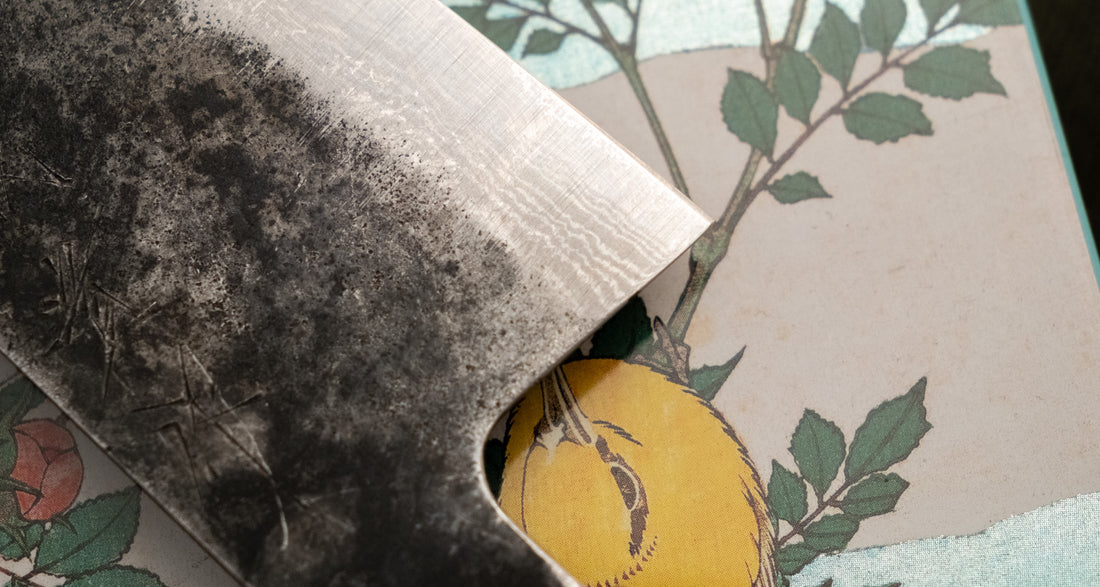 Tanaka Santoku Aogami #2 Kuro-uchi Damascus 165mm (6.5")