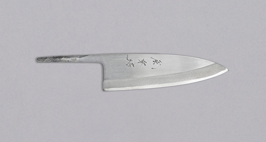 Furaibo deba designed by Sharp-edge is a single-bevel heavy-duty knife that is suited for preparing fish. This is a blade only - individual custom handles can be fitted on the blade. Browse our custom handles and find your perfect combination!