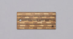 This handcrafted end grain cutting board is composed of various wood types. With the working surface of approximately 39x20cm (15.3" x 7.8") it is just the right size to fit onto any countertop, either at home or in a professional kitchen. End grain cutting boards are durable and help keep your knife sharper for longer.