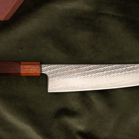 Hokiyama Gyuto Ginsanko Nawame Damascus 210mm (8.3") [Kaotan/Rosewood]