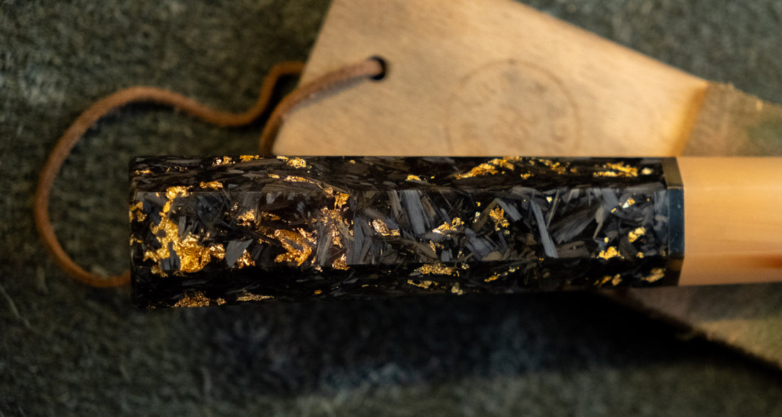 HAP-40 Santoku Black Gold Carbon 180mm (7.1")