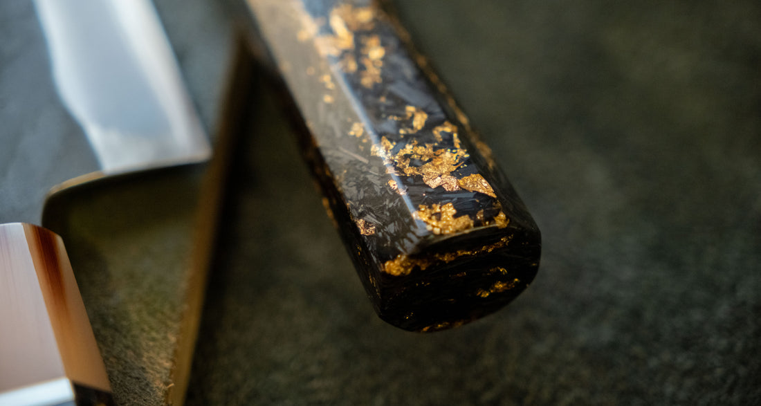 HAP-40 Santoku Black Gold Carbon 180mm (7.1")